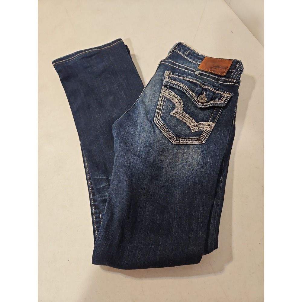 Big Star Jeans Casey K Slim Boot Womens 29 XL Low Rise Denim Flap Pockets (1869